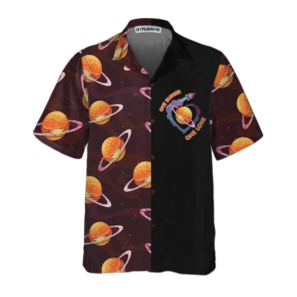 One Burger One Love Hawaiian Shirt Planet Burger Shirt For Men  Women