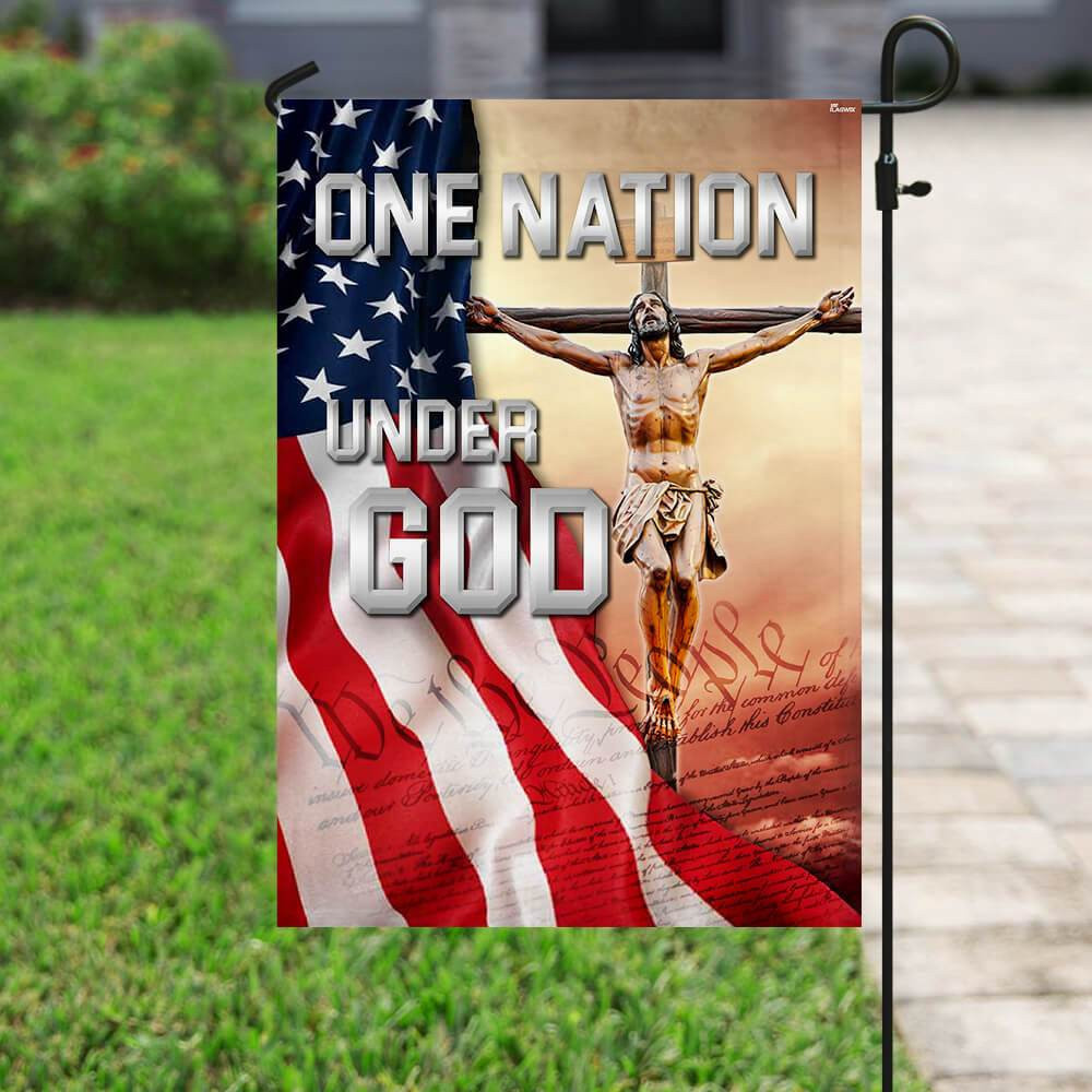 One Nation Under God American Flag Garden Flag House Flag