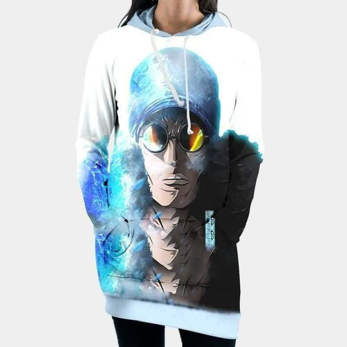 One Piece Hooded Dress Kuzan Standing In A Ice 3d Hoodie Dress Sweater Dress Sweatshirt Dress Hoodie