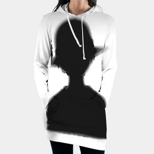 One Piece Hooded Dress Shadow Of Young Luffy 3d Hoodie Dress Sweater Dress Sweatshirt Dress Hoodie