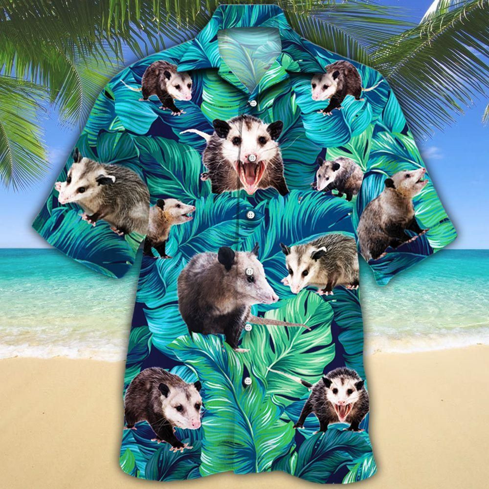 Opossum Lovers Aloha Hawaiian Shirt Colorful Short Sleeve Summer Beach Casual Shirt For Men And Women