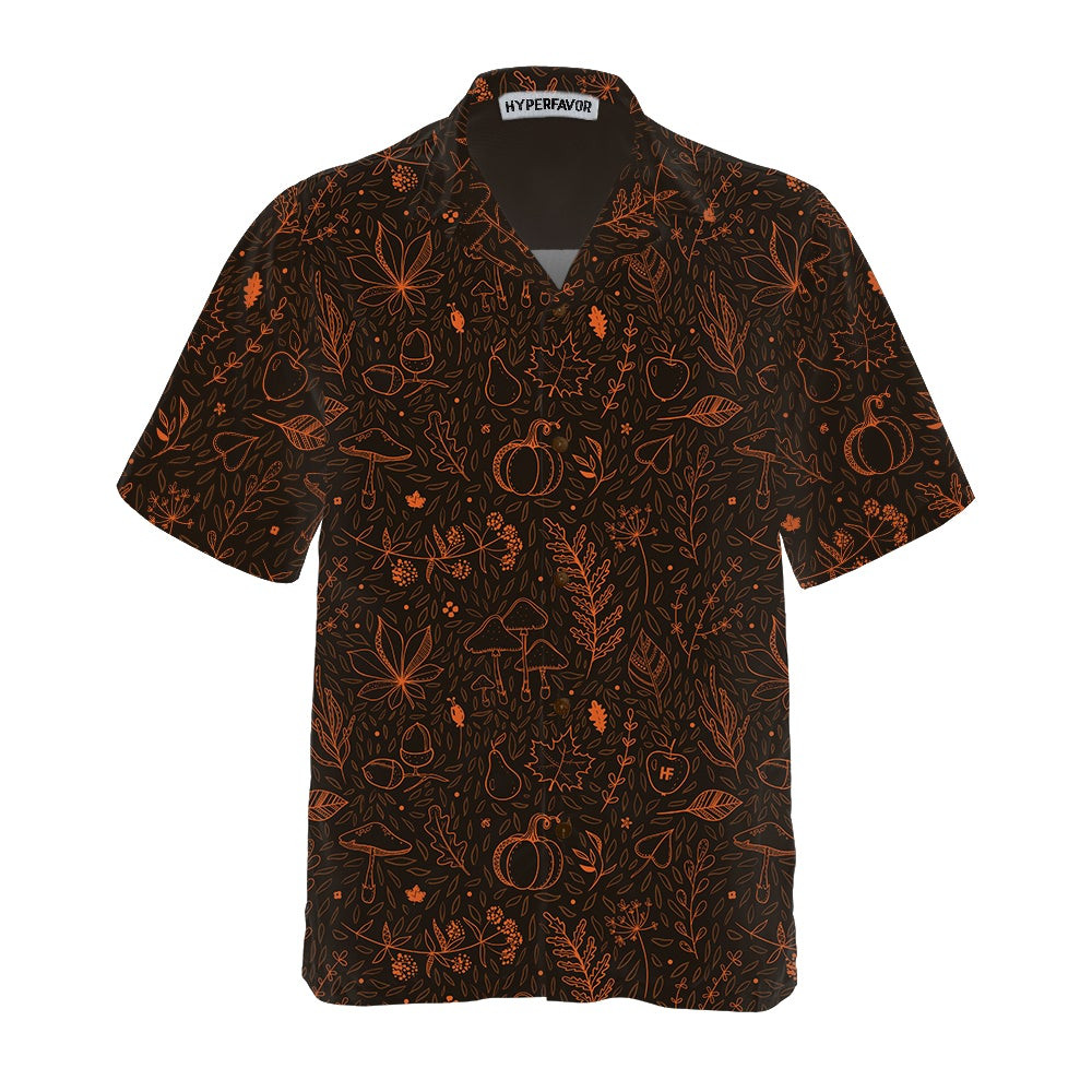 Orange Autumn Harvest Thanksgiving Hawaiian Shirt Unique Thanksgiving Gift For Men And Women