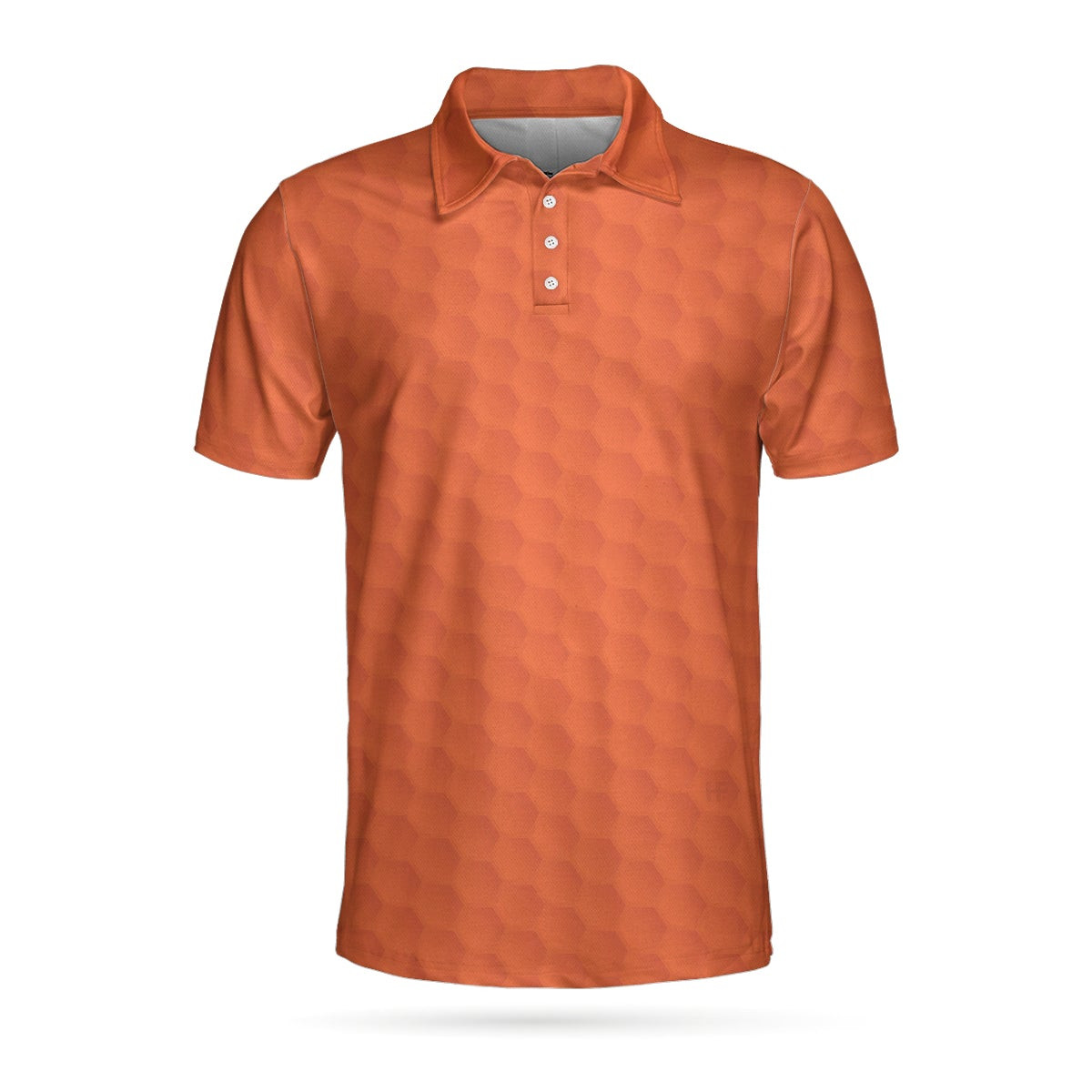 Orange Golf Ball Pattern Short Sleeve Polo Shirt For Golf All Over Print Golf Shirt For Men