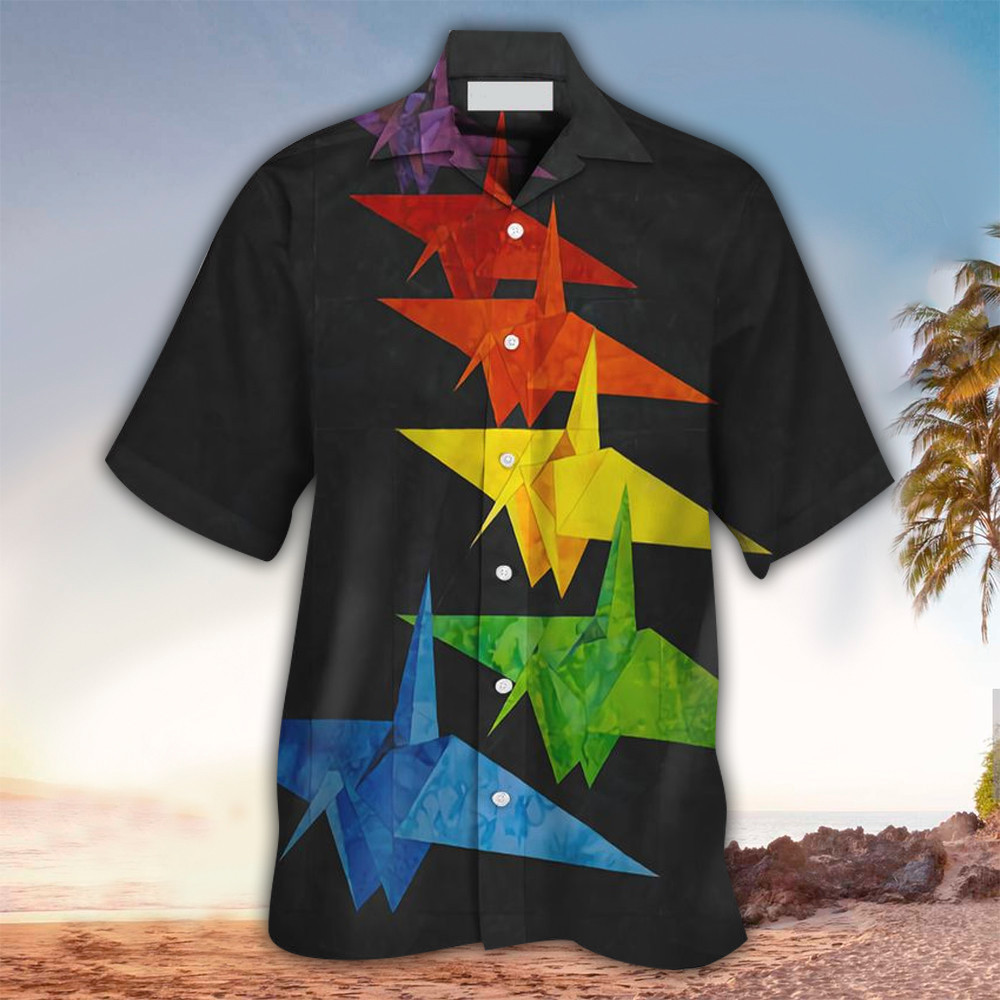 Origami Aloha Shirt Hawaiian Shirt For Origami Lovers Summer Aloha Shirt