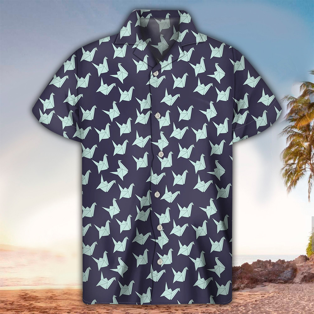 Origami Hawaiian Shirt Perfect Origami Clothing Summer Aloha Shirt