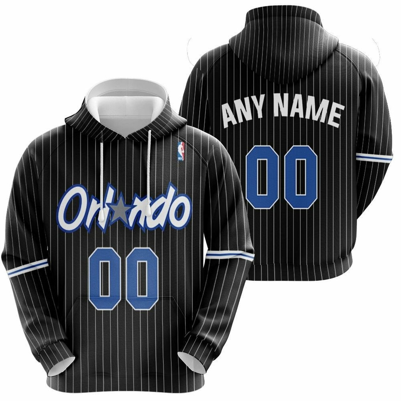 Orlando Magic Nba Basketball Team Logo Hardwood Classics Swingman Black 2019 3d Designed Allover Custom Gift For Orlando Fans Hoodie