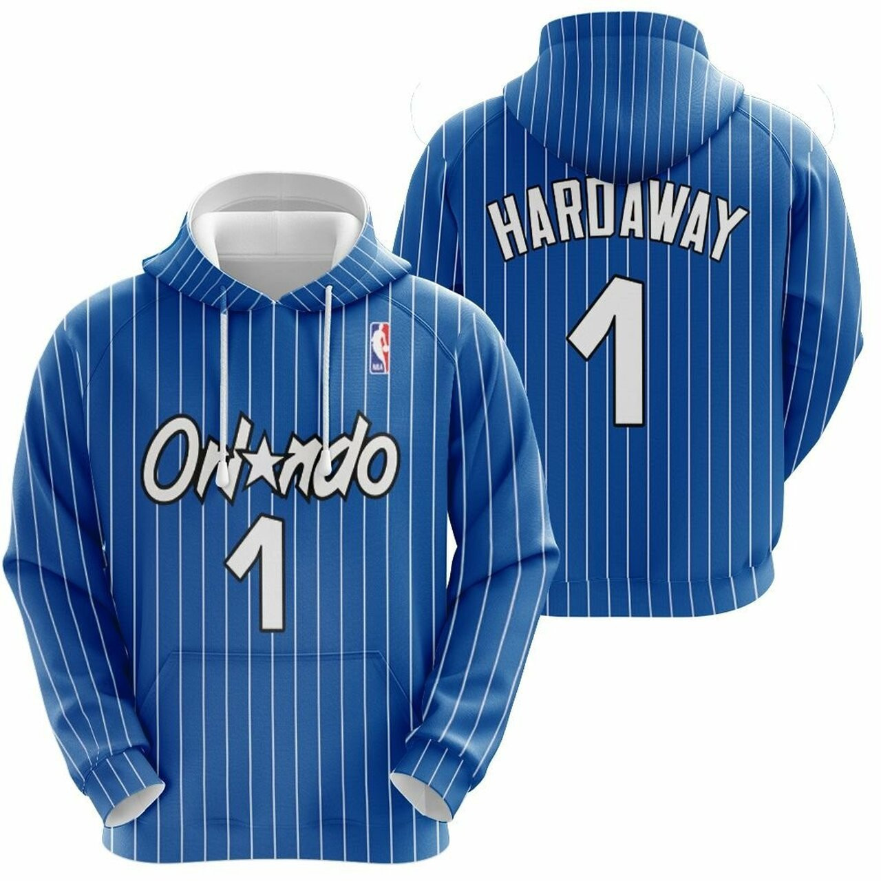 Orlando Magic Penny Hardaway 1 Nba Basketball Blue 2019 Jersey Style Gift For Orlando Fans Hoodie