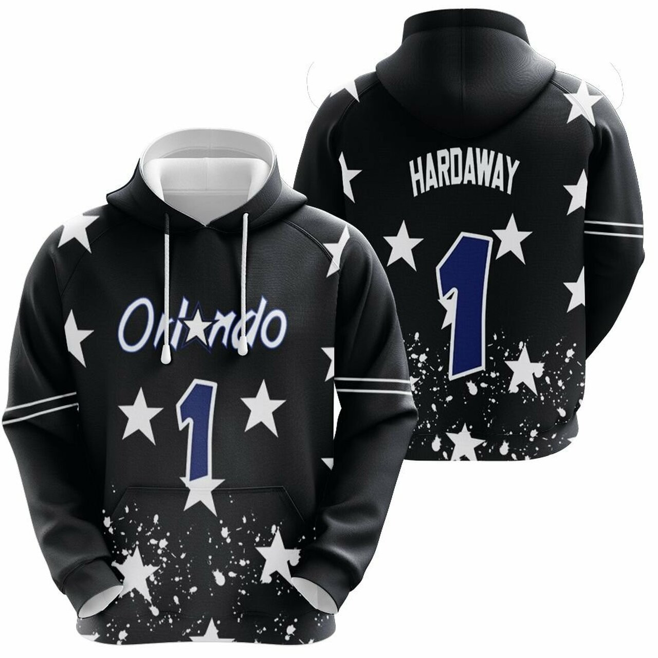 Orlando Magic Penny Hardaway 1 Nba Basketball Team Logo Classic Black Jersey Style Gift For Orlando Fans Hoodie