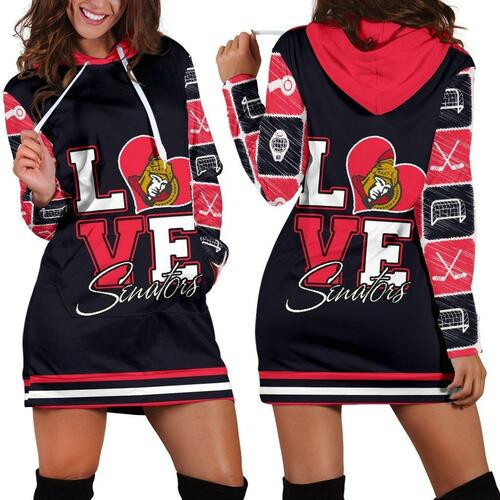 Ottawa Senators Hoodie Dress Sweater Dress Sweatshirt Dress 3d All Over Print For Women Hoodie