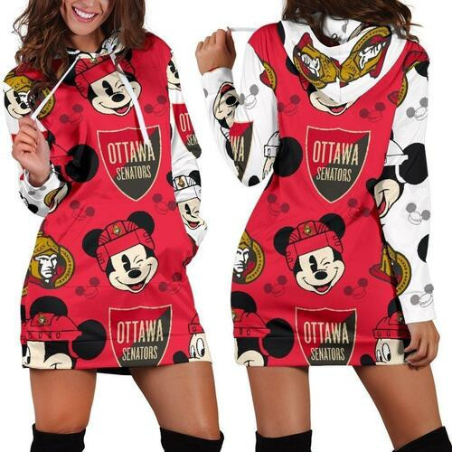 Ottawa Senators Womens Hoodie Dress Sweater Dress Sweatshirt Dress 3d All Over Print For Women Hoodie