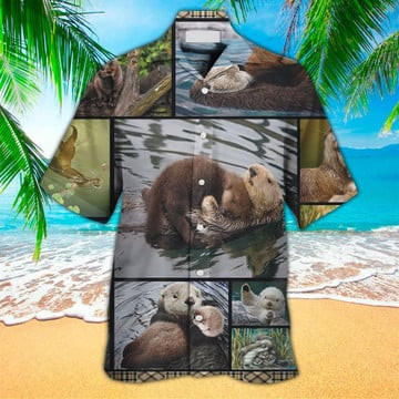 Otter Hawaiian Shirt Otter Button Up Shirt For Men and Women