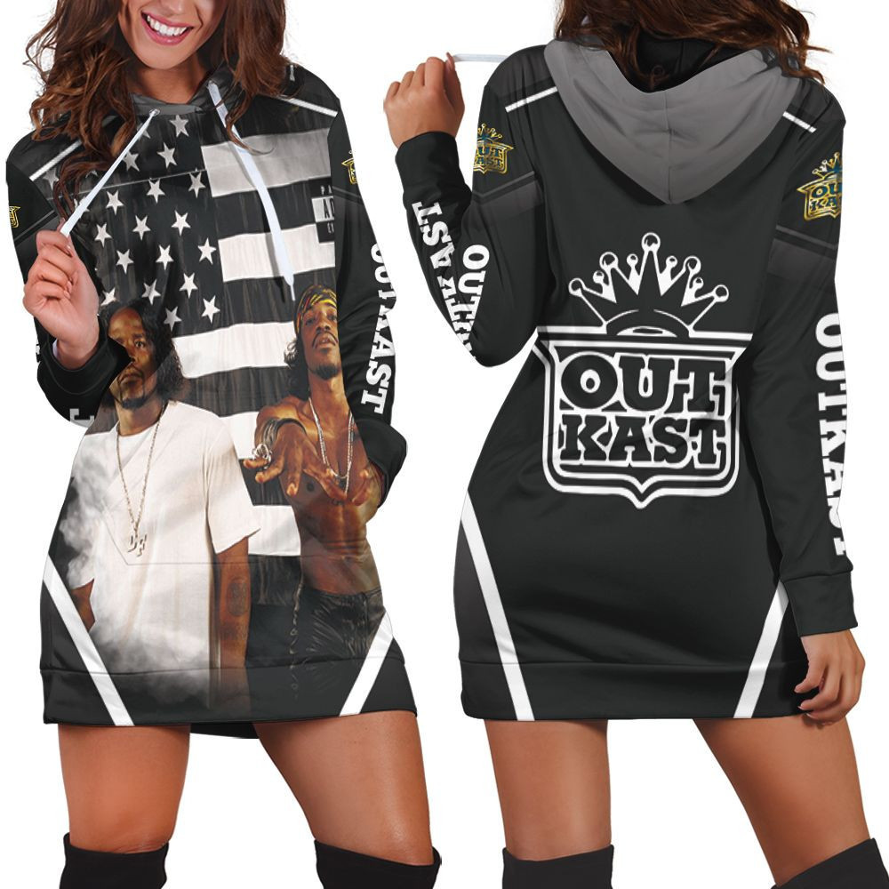 Oukast Stankonia Flag Hoodie Dress Sweater Dress Sweatshirt Dress