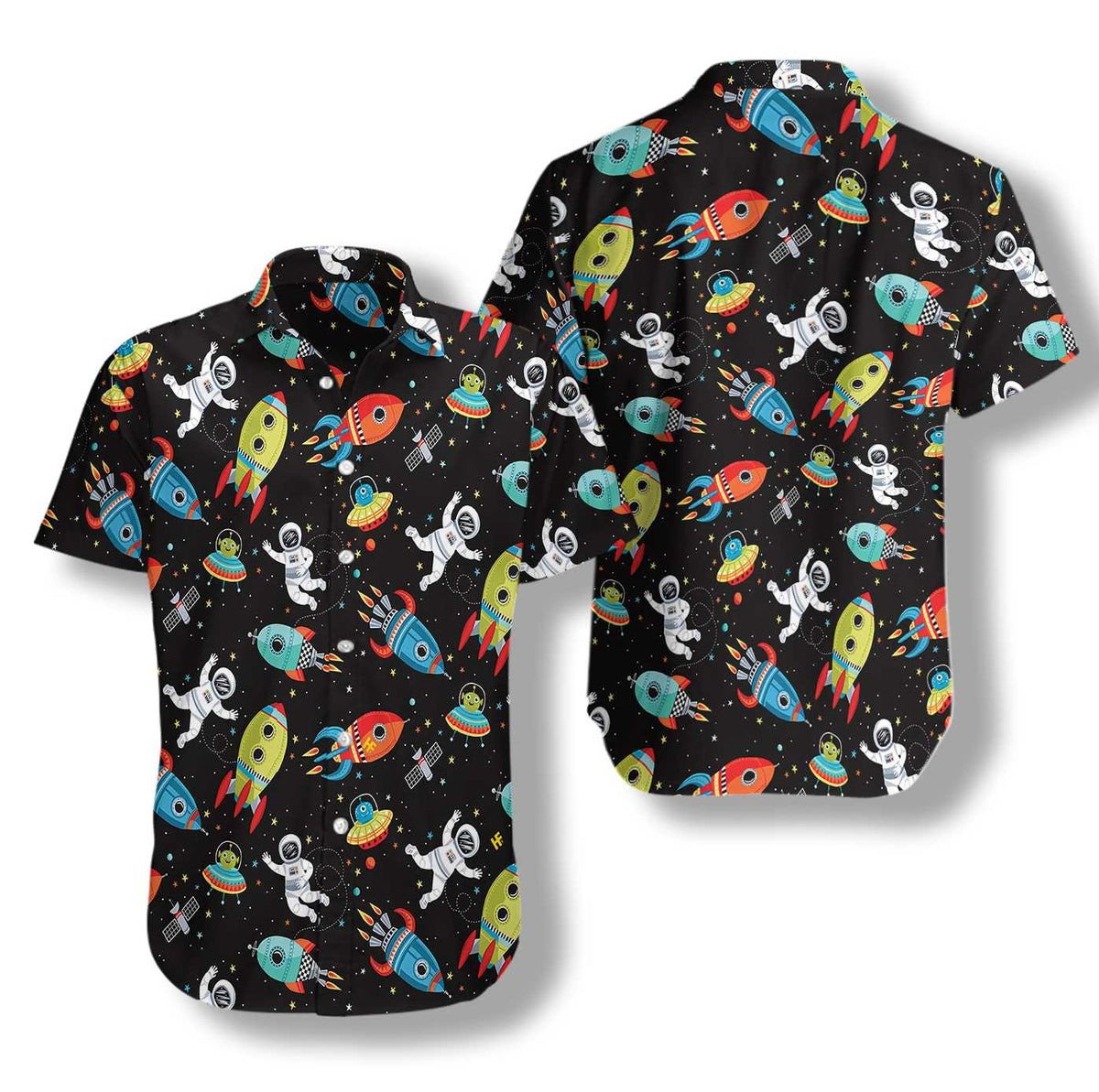 Outer Space Astronaut Cute Hawaiian Shirt