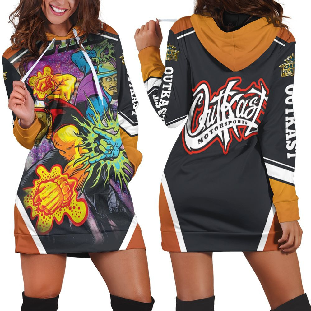 Outkast Atliens Super Power Hoodie Dress Sweater Dress Sweatshirt Dress