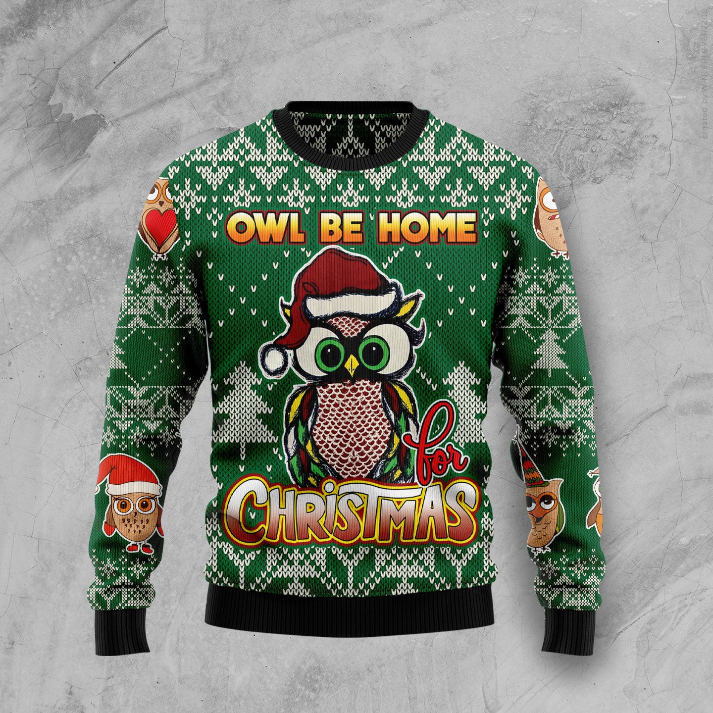 Owl Be Home For Christmas Ugly Christmas Sweater