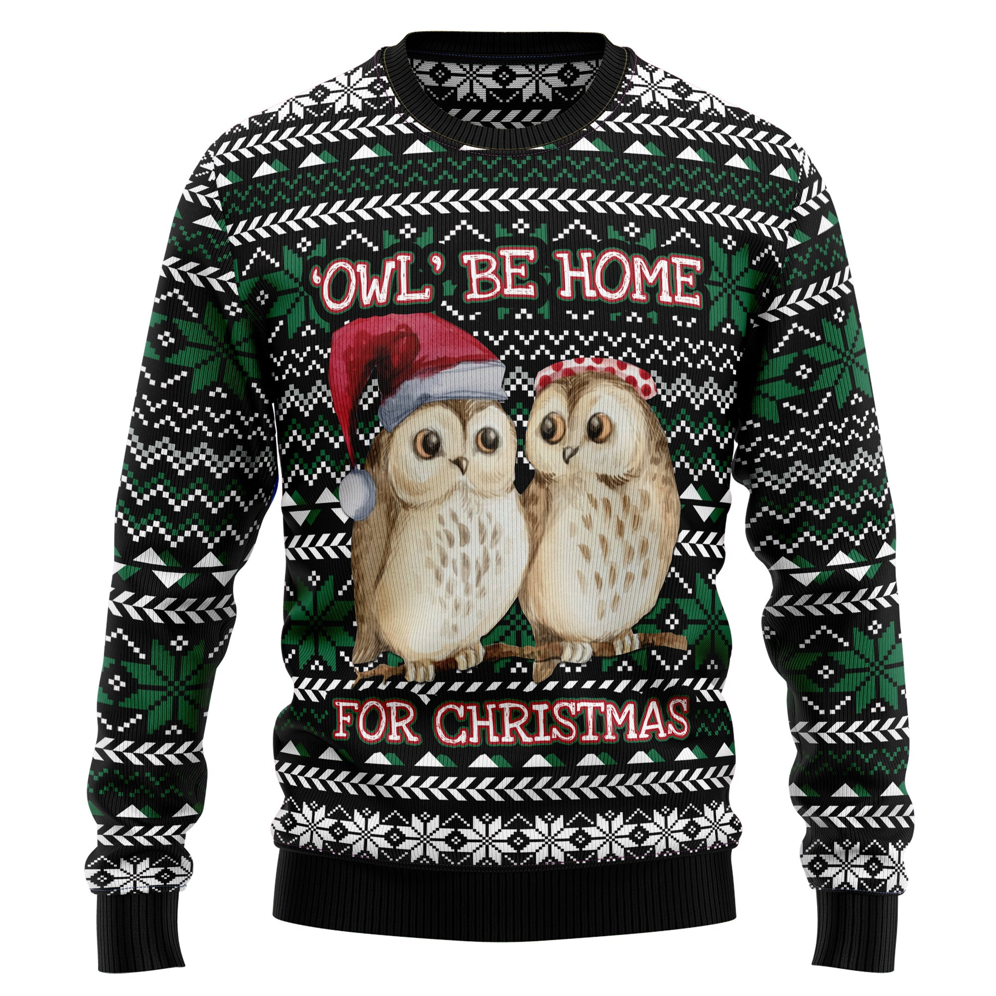 Owl Be Home Ugly Christmas Sweater