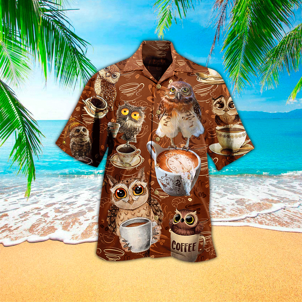 Owl Hawaiian Shirt Mens Hawaiian Shirt For Owl Lover Shirt for Men and Women