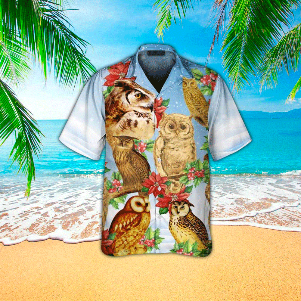 Owl Hawaiian Shirt Perfect Gift Ideas For Owl Lover Shirt for Men and Women