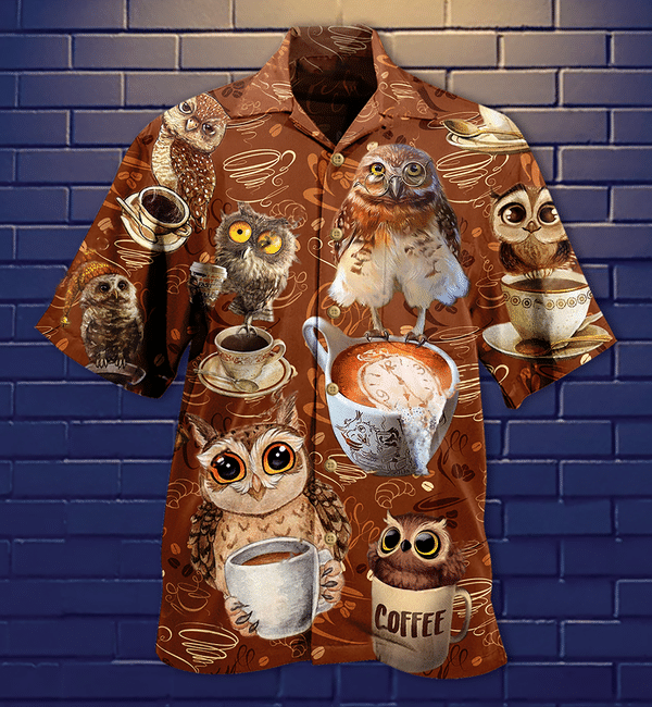 Owls Love Coffee Limited Edition - Hawaiian Shirt Hawaiian Shirt For Men