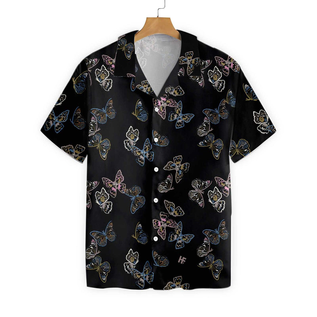 Paint Brush Butterflies Shirt For Men Paint Hawaiian Shirt