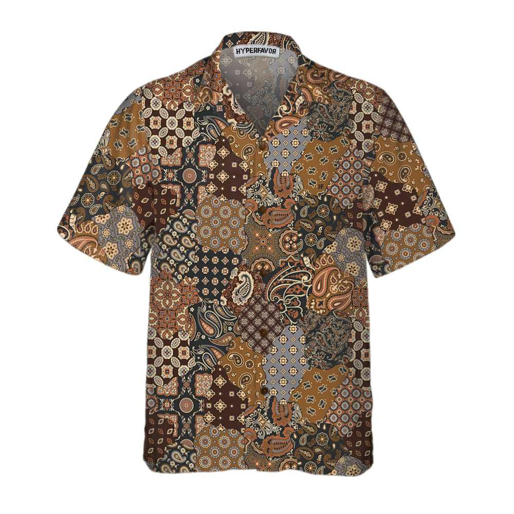 Paisley Geometric Pattern Hawaiian Shirt Paisley Shirt For Men And Women Paisley Print Shirt