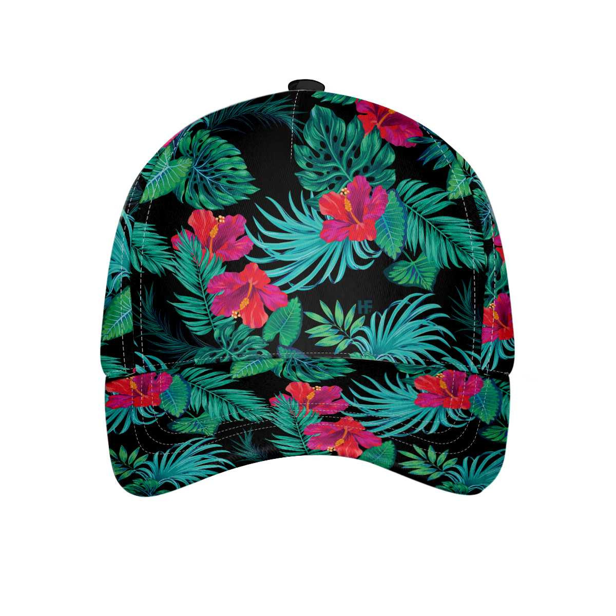 Palm Leaves And Hibiscus Classic Cap Cool Tropical Baseball Cap