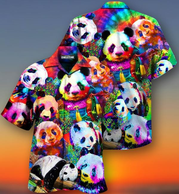 Panda Colorful Giant Edition - Hawaiian Shirt - Hawaiian Shirt For Men