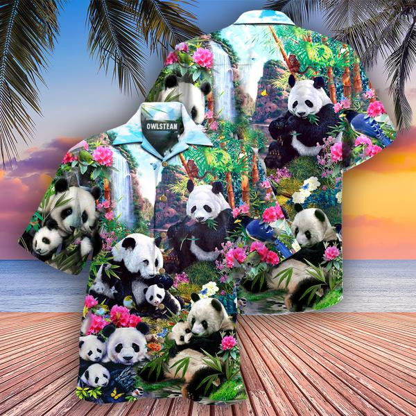 Panda Keep Calm And Hug A Panda Edition - Hawaiian Shirt - Hawaiian Shirt For Men