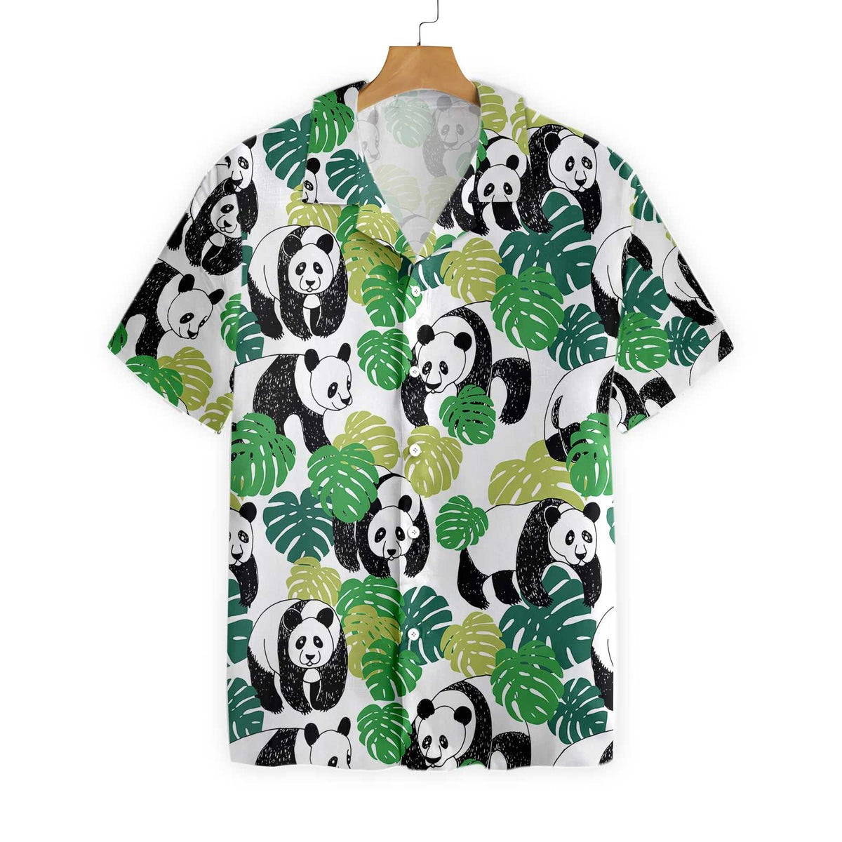 Panda Leaves Hawaiian Shirt