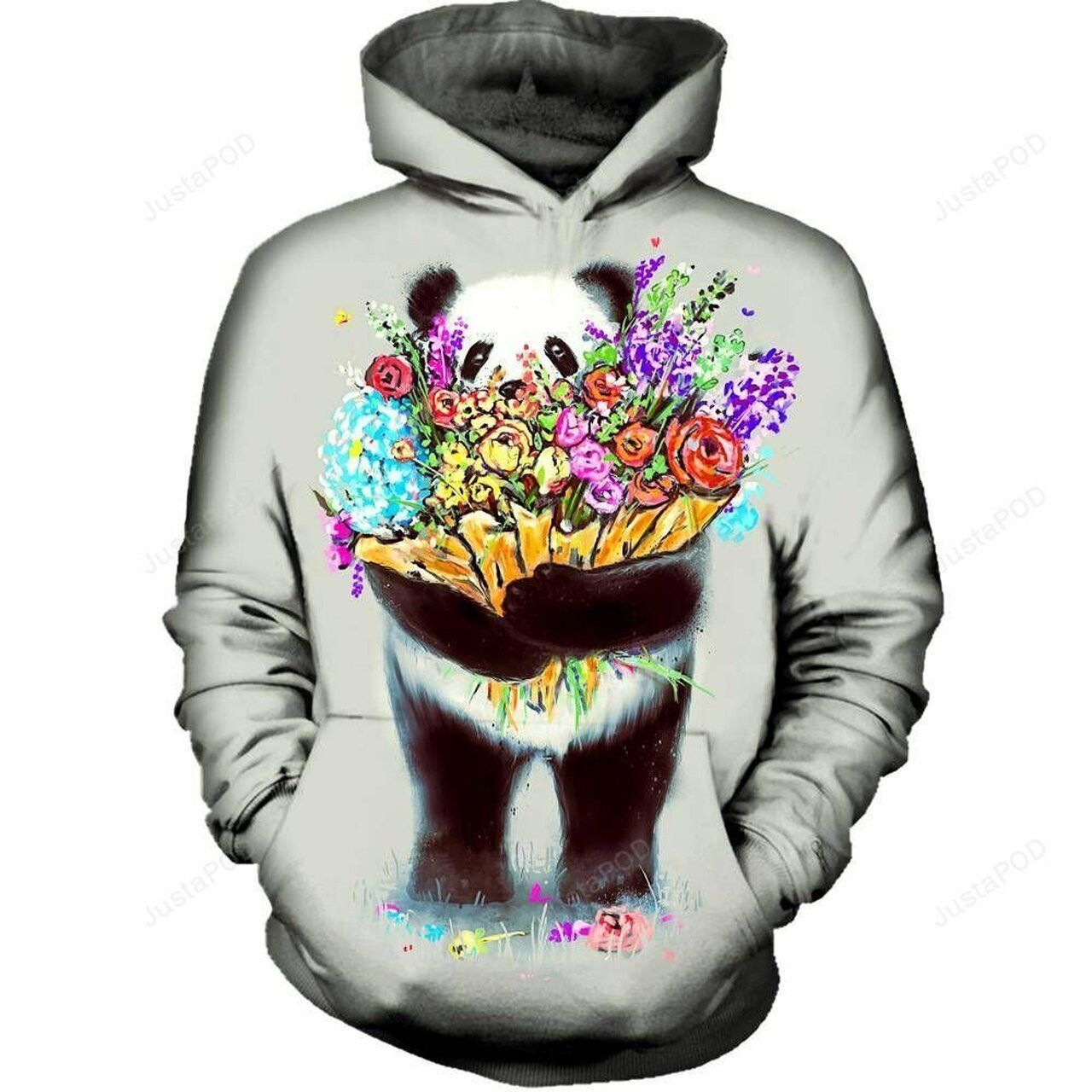 Pandas Got Flowers For You 3d All Over Printed Hoodie