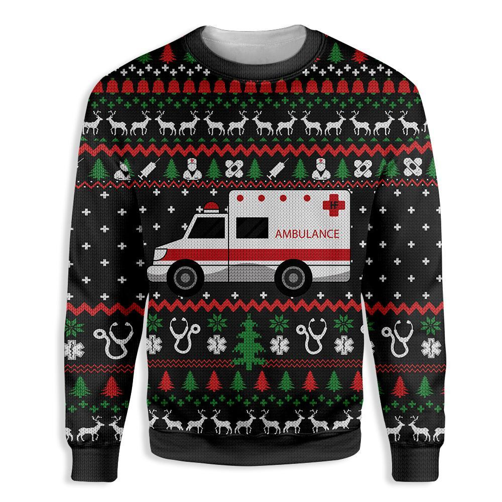 Paramedic Christmas Ugly Christmas Sweater Ugly Sweater For Men Women