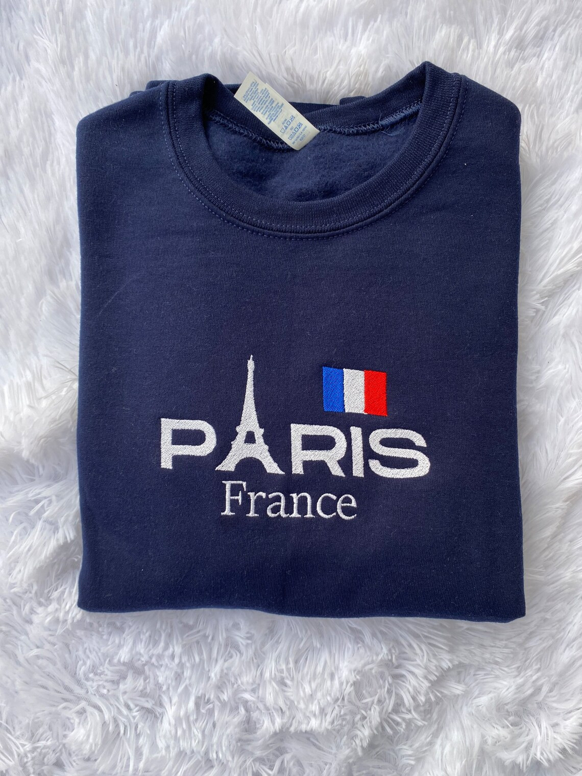 Paris Embroidered Sweatshirt Paris France Vintage Sweatshirt Paris And Eiffel Sweatshirt