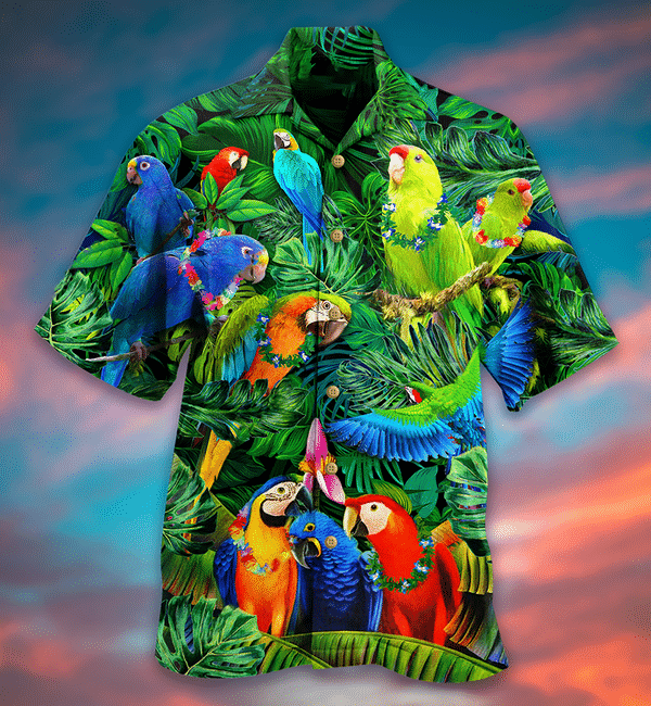 Parrot Couple Love Happiness Limited Edition - Hawaiian Shirt Hawaiian Shirt For Men