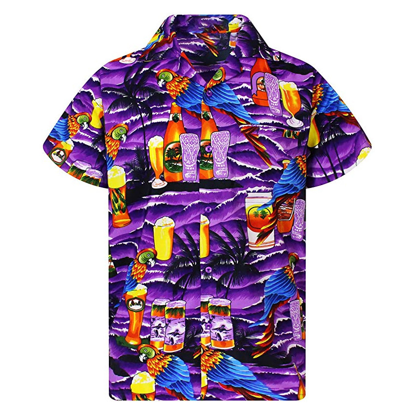 Parrot Hawaiian Shirt Beach Shirt Aloha Shirt for Men and Women