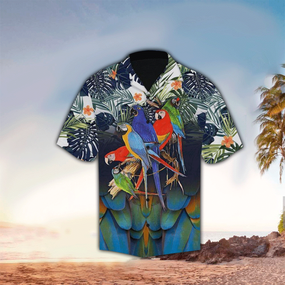 Parrot Tropical Hawaiian Shirt for Men and Women