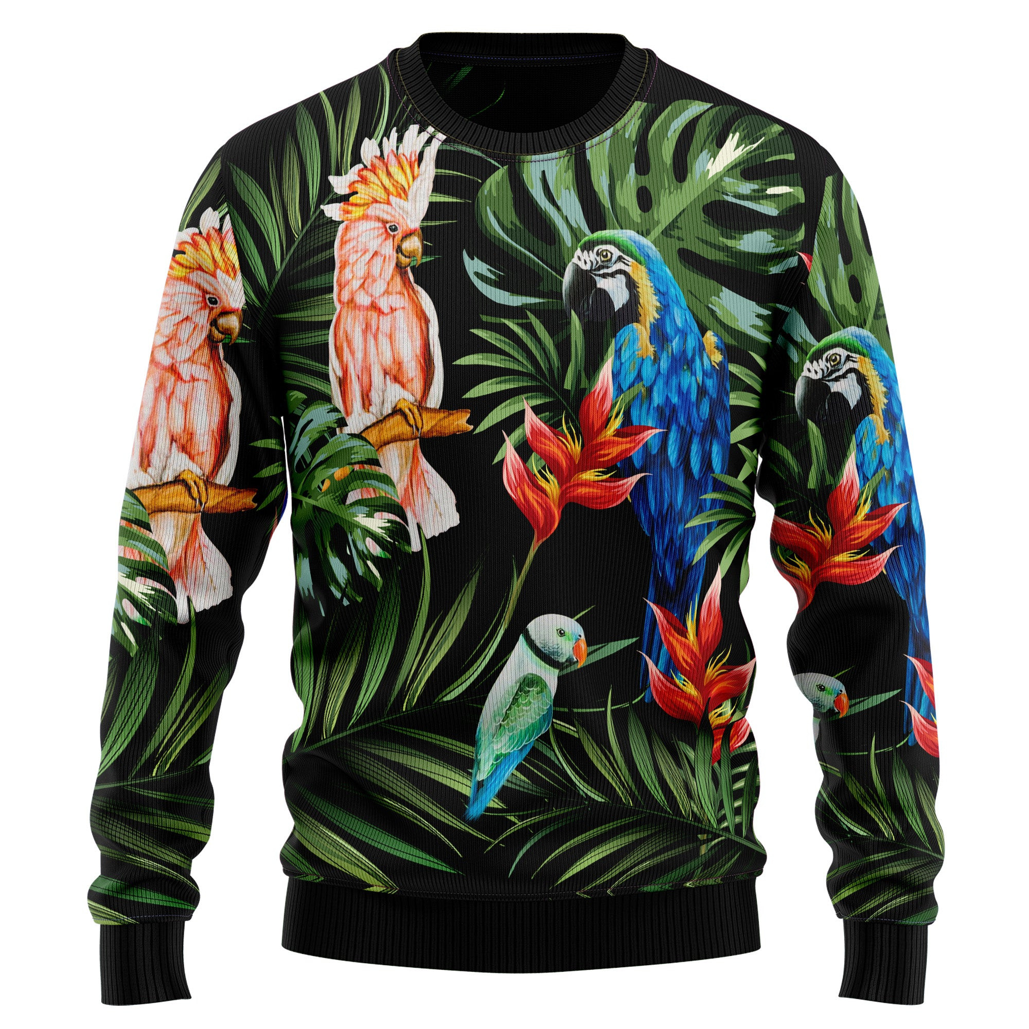 Parrot Tropical Ugly Christmas Sweater