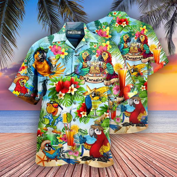 Parrots It's Five Oclock Somewhere Cocktails Edition - Hawaiian Shirt - Hawaiian Shirt For Men