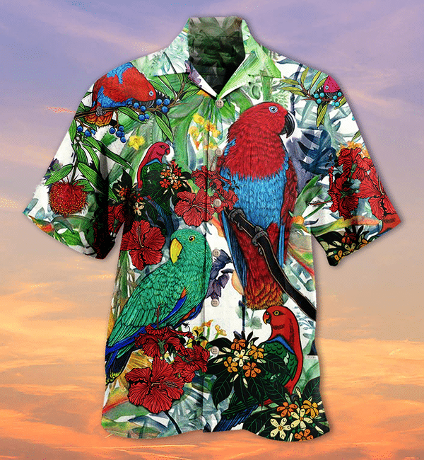 Parrots Red And Green Style Limited Edition - Hawaiian Shirt - Hawaiian Shirt For Men