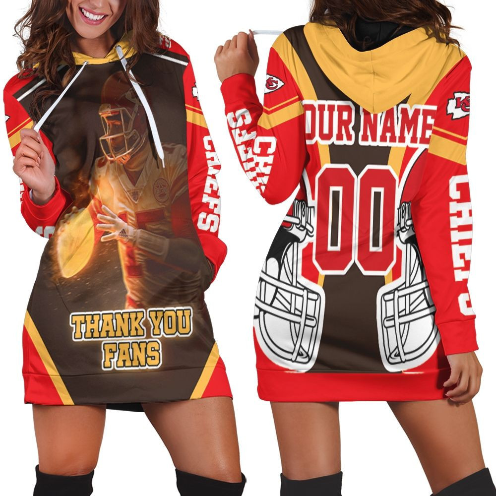 Patrick Mahomes 15 Kansas City Chiefs 3d Hoodie Dress Sweater Dress Sweatshirt Dress