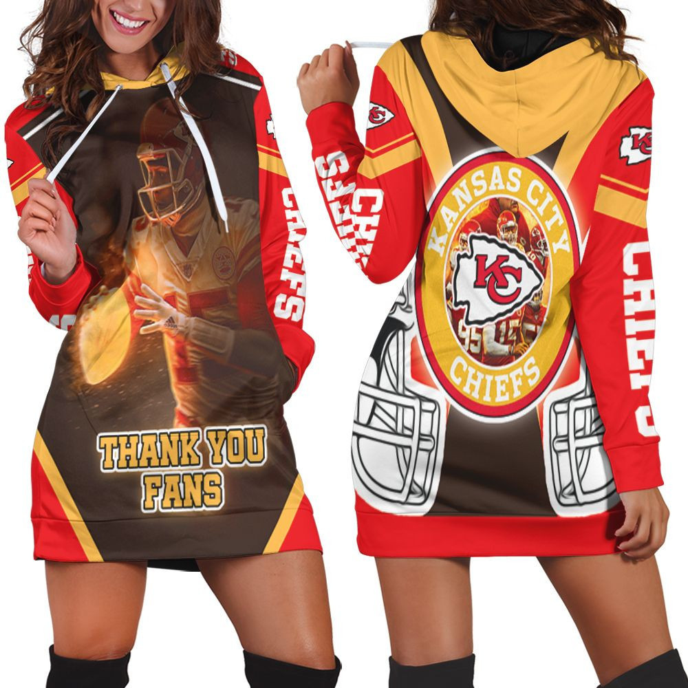 Patrick Mahomes 15 Kansas City Chiefs Canvas For Fans Hoodie Dress Sweater Dress Sweatshirt Dress