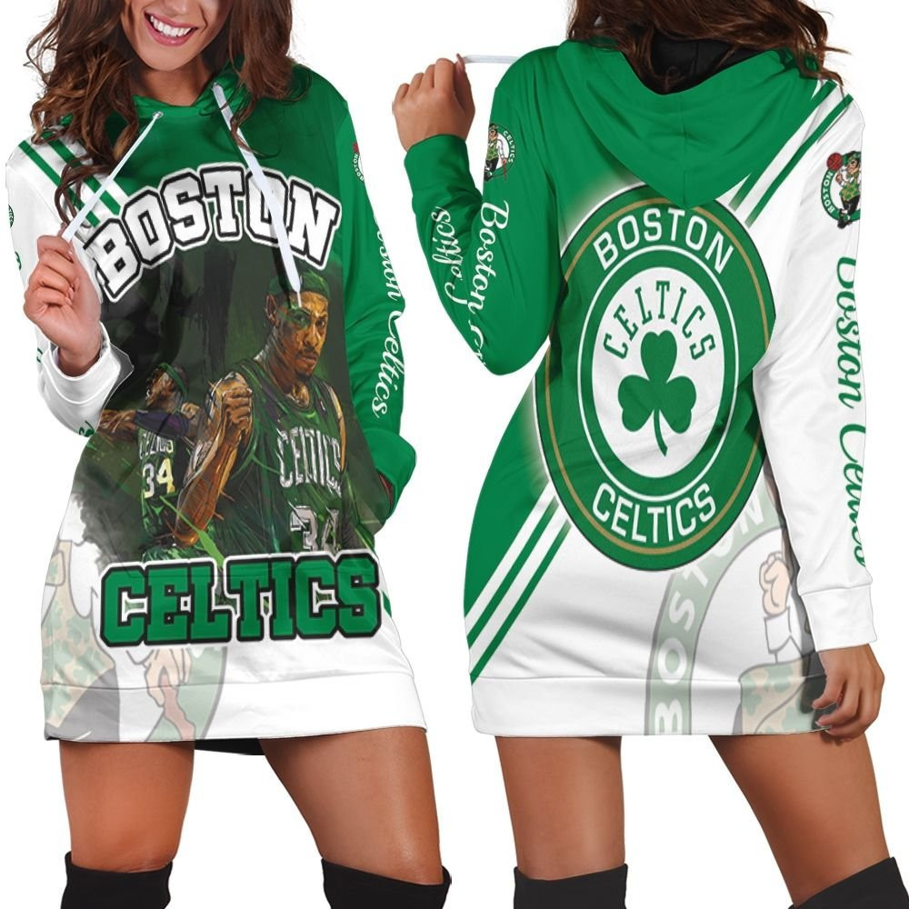 Paul Pierce 34 Boston Celtics Hoodie Dress Sweater Dress Sweatshirt Dress