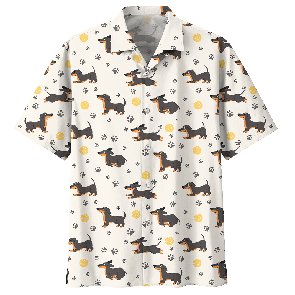 Paw Paw Dachshund Aloha Hawaiian Shirt Colorful Short Sleeve Summer Beach Casual Shirt For Men And Women