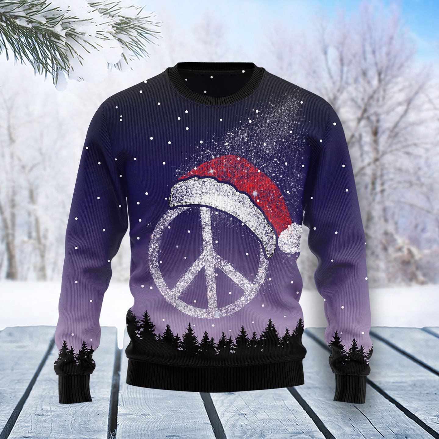 Peace Hippie Ugly Christmas Sweater