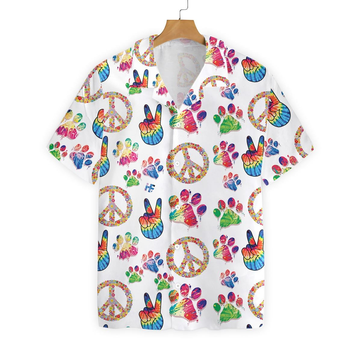 Peace Love Dog Hawaiian Seamless Hawaiian Shirt