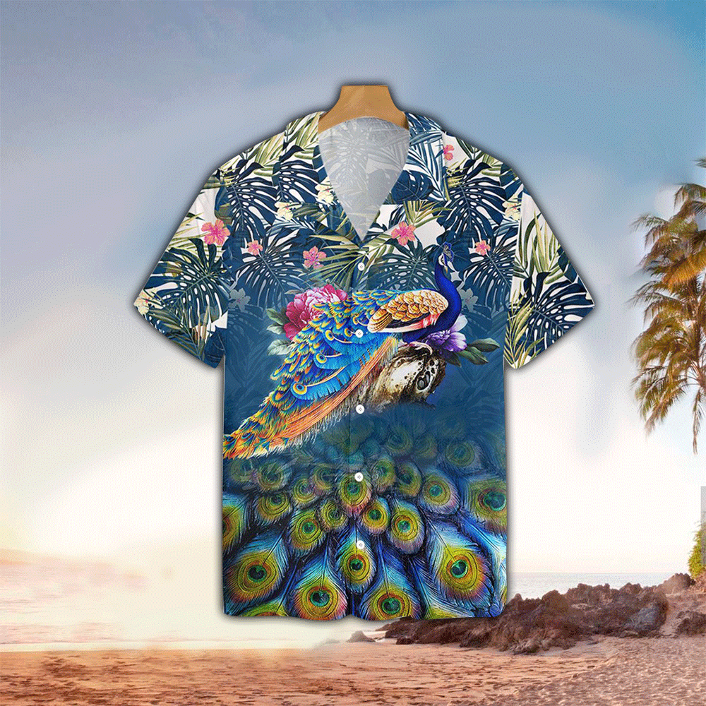 Peacock Hawaiian Shirt for Men and Women