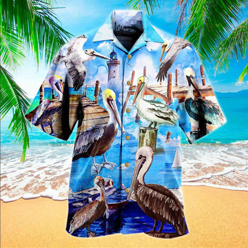 Pelican Aloha Shirt Hawaiian Shirt For Pelican Lovers Shirt For Men and Women