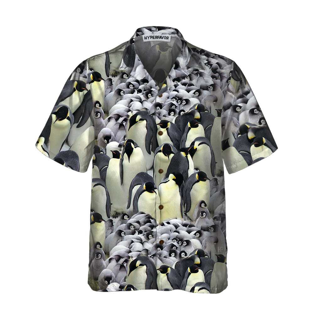 Penguin 3D Printed Hawaiian Shirt Cool Penguin Shirt For Men Penguin Themed Gift Idea