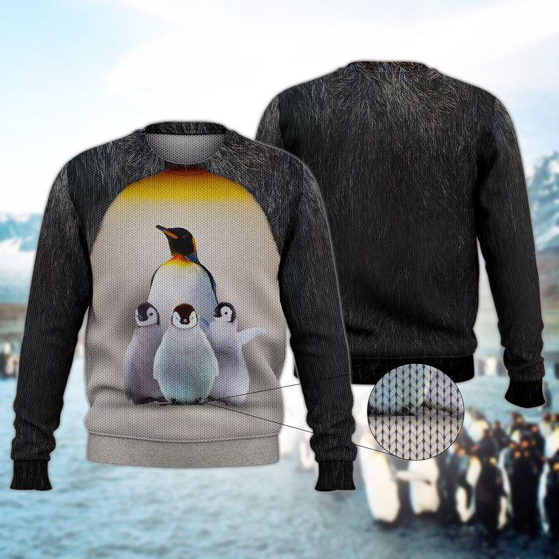 Penguin Family Ugly Christmas Sweater Ugly Sweater For Men Women