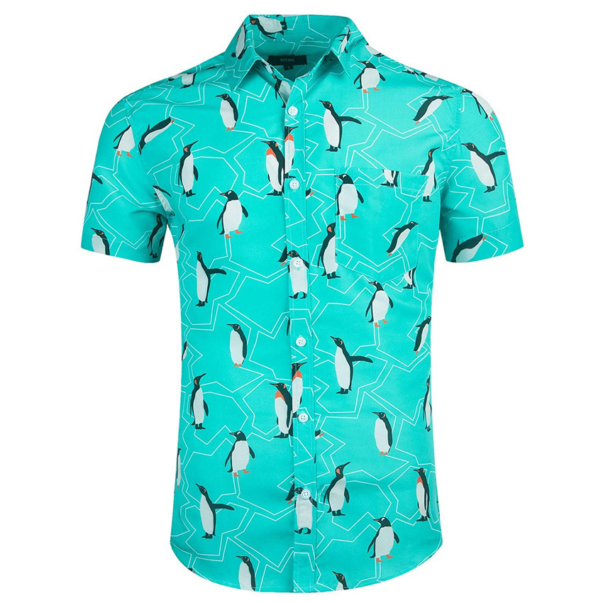 Penguin Hawaiian Shirt Aloha Shirt For Travel Lover Shirt For Men and Women
