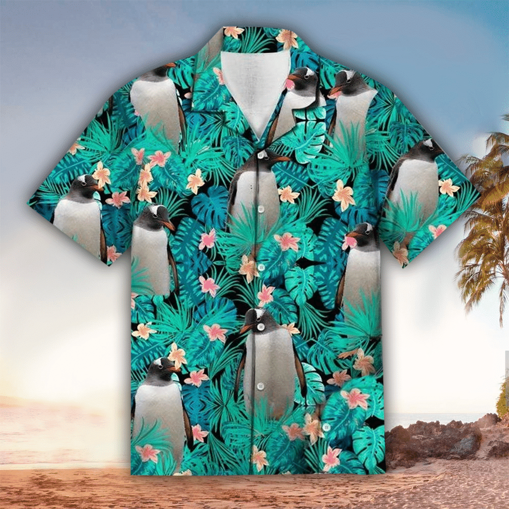 Penguin Hawaiian Shirt Perfect Penguin Clothing Shirt for Men and Women